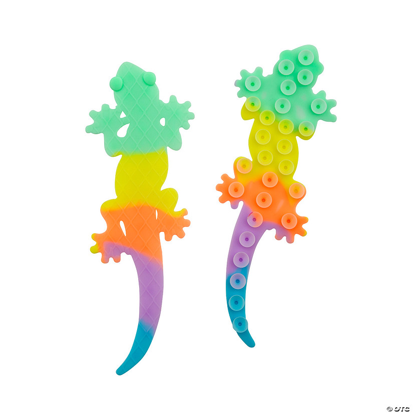 Super Sensory Slap Pop! Rainbow Lizard Toys - 12 Pc. Image