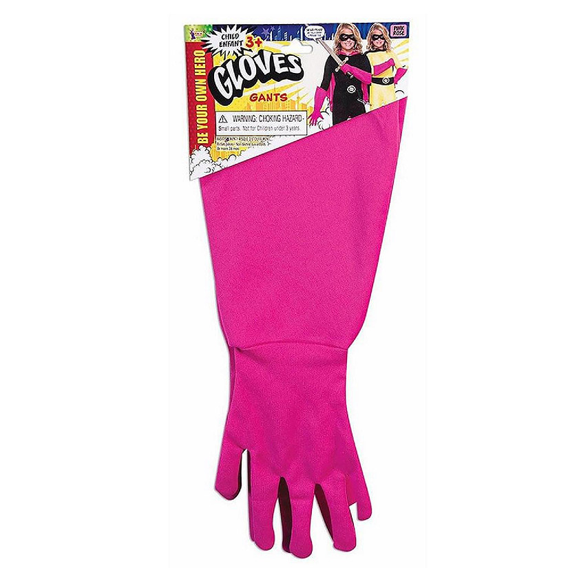 Superhero Pink Gauntlet Costume Gloves Child Image