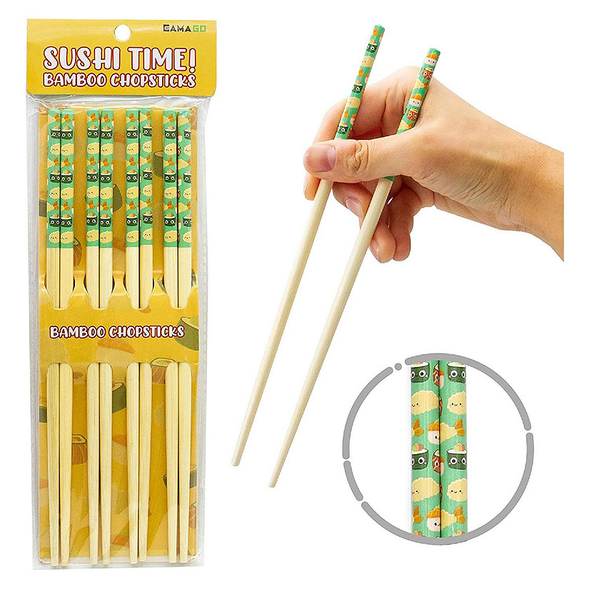 Sushi Time GAMAGO Cast Bamboo Chopsticks  Set of 4 Image