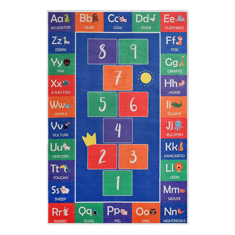 SUSSEXHOME HopScotch Educational Rug 3x5 Image