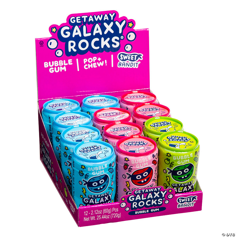 Sweet Bandit<sup>&#174;</sup> Getaway Galaxy Rocks Bubble Gum - 12 Pc. Image
