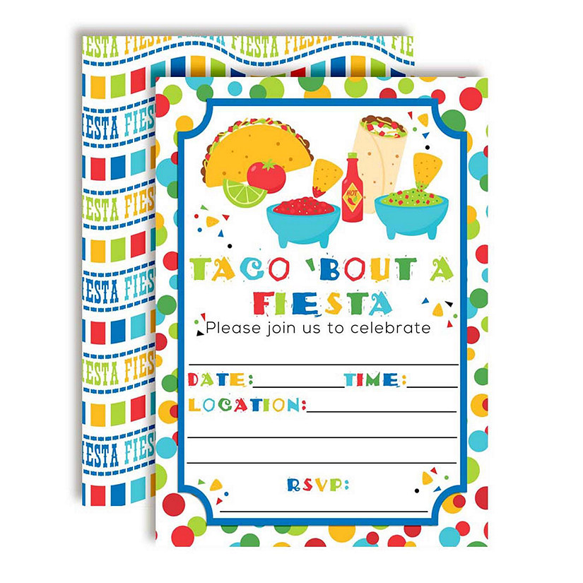 Taco Bout Fiesta Birthday Invitations 40pc. by AmandaCreation Image