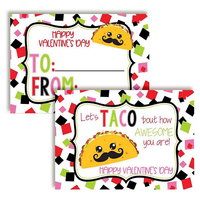 Taco Classroom Valentines 30pc. by AmandaCreation Image