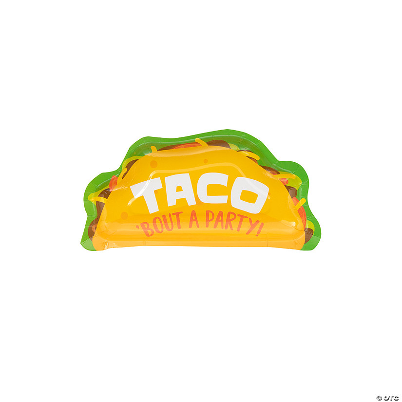 Taco-Shaped Paper Dessert Plates - 8 Ct. Image