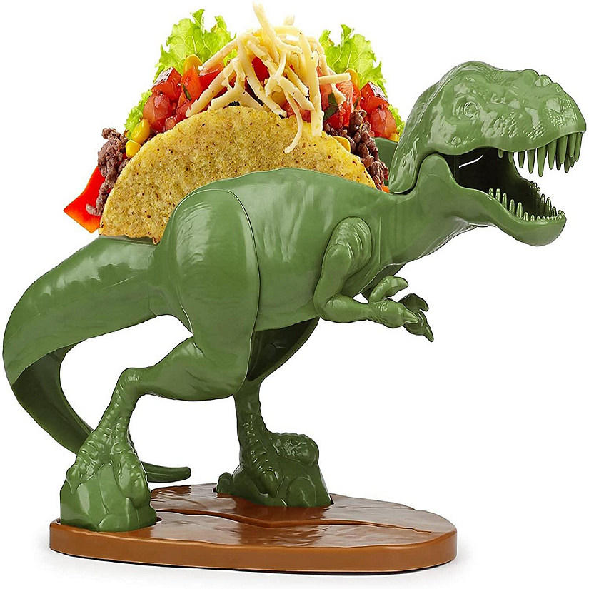 TACOsaurus Rex Sculpted Dinosaur Taco & Snack Holder Image