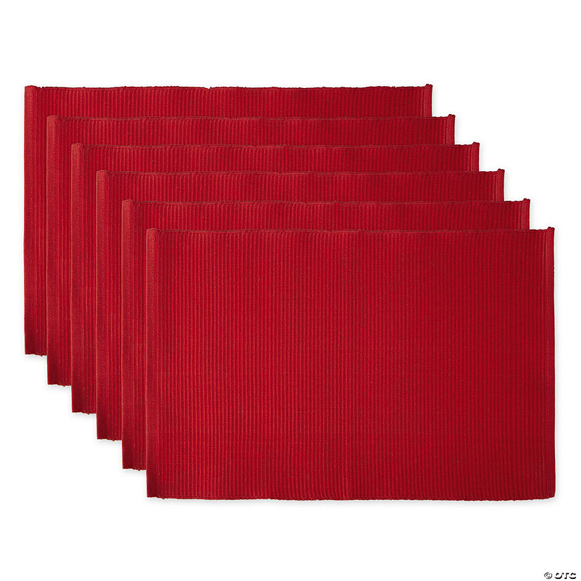 Tango Red Ribbed Placemat (Set Of 6) Image