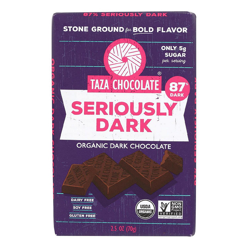 Taza Chocolate - Bar Seriously Dark - Case of 10 - 2.5 OZ Image