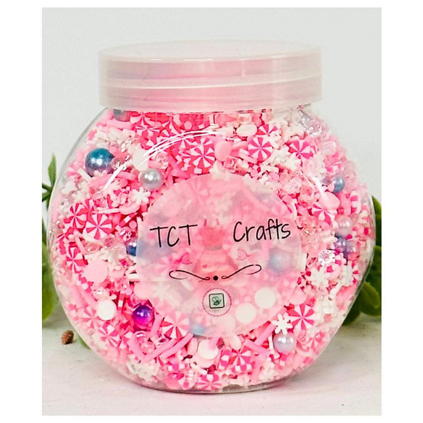 TCT Crafts-150g Pink Candyland Christmas Polymer Clay Sprinkle Mix Image