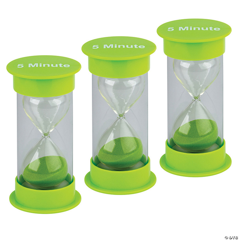 Teacher Created Resources 5 Minute Sand Timer, Medium, Pack of 3 Image
