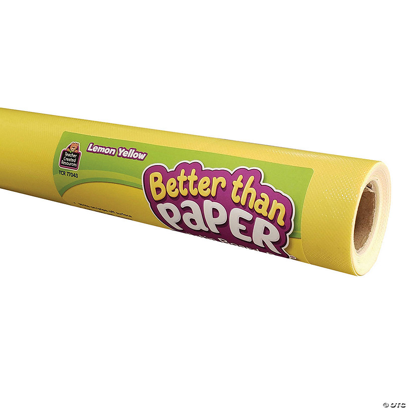 Teacher Created Resources Better Than Paper&#174; Bulletin Board Roll, 4' x 12', Lemon Yellow, Pack of 4 Image