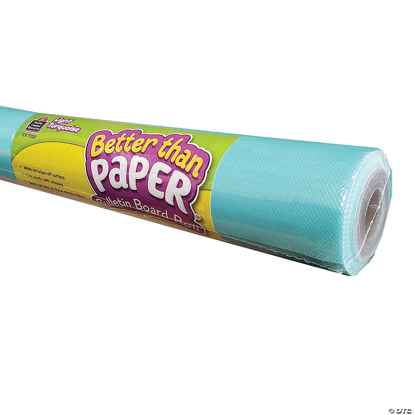 Teacher Created Resources Better Than Paper&#174; Bulletin Board Roll, 4' x 12', Light Turquoise, Pack of 4 Image