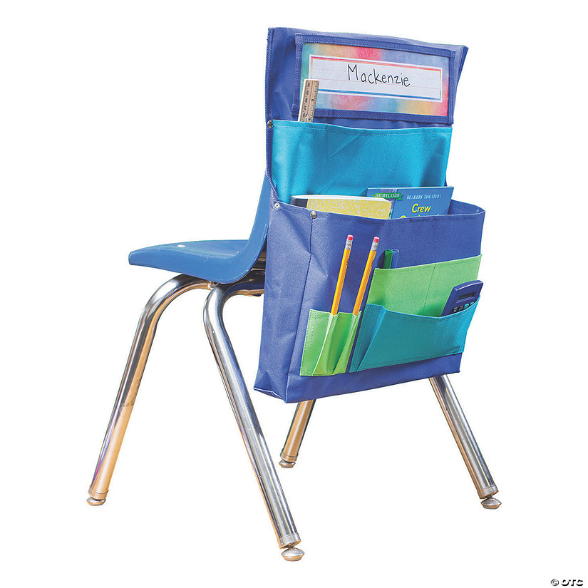 Teacher Created Resources Blue, Teal & Lime Chair Pocket - Pack of 2 Image