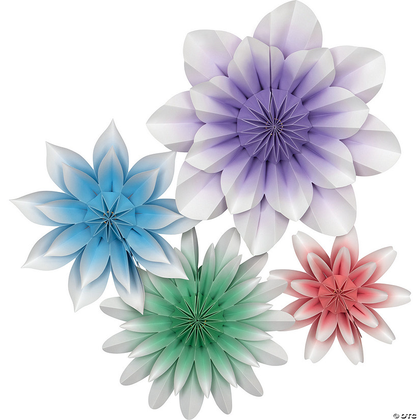 Teacher Created Resources Floral Bloom Paper Flowers, Pack of 4 Image
