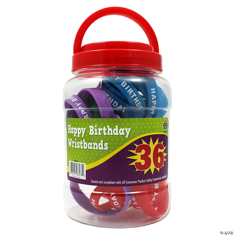 Teacher Created Resources Happy Birthday Wristband, Pack of 36 Image