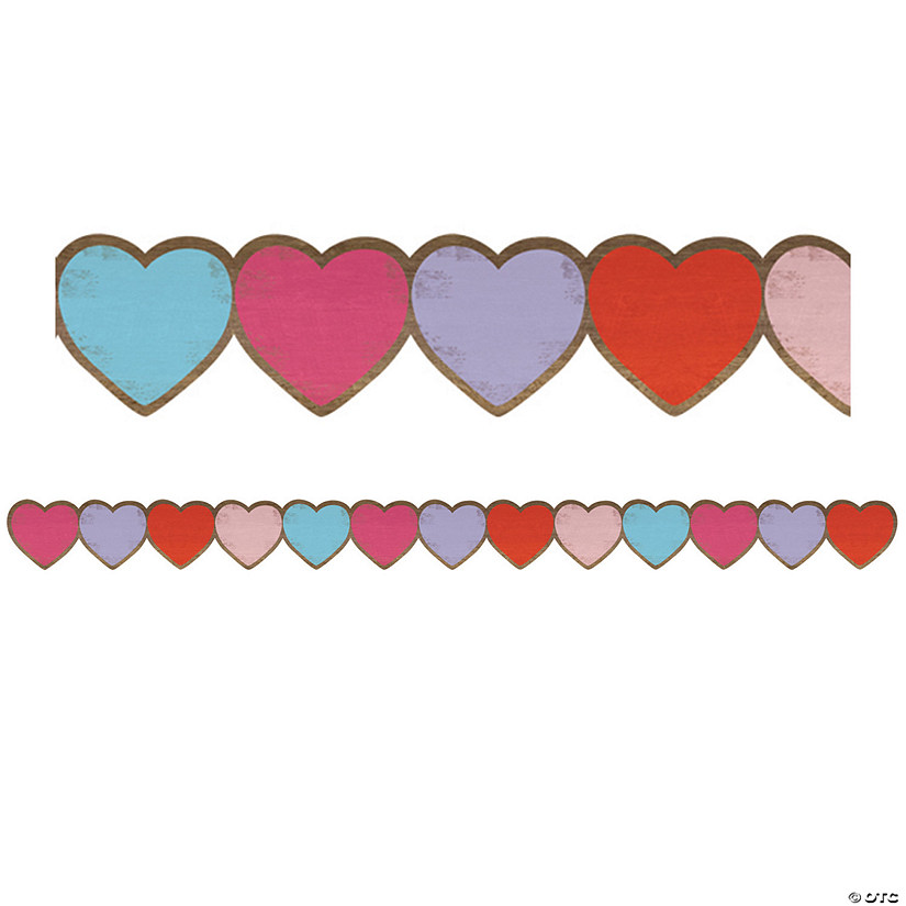 Teacher Created Resources Home Sweet Classroom Hearts Die-Cut Border Trim, 35 Feet Per Pack, 6 Packs Image