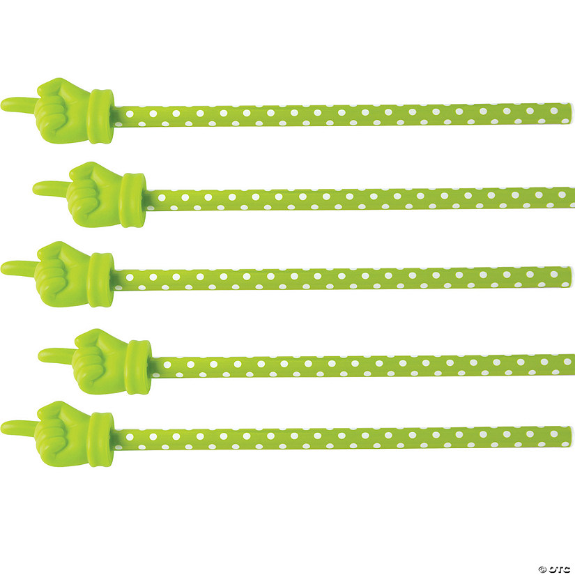Teacher Created Resources Lime Polka Dots Hand Pointer, Pack of 5 Image
