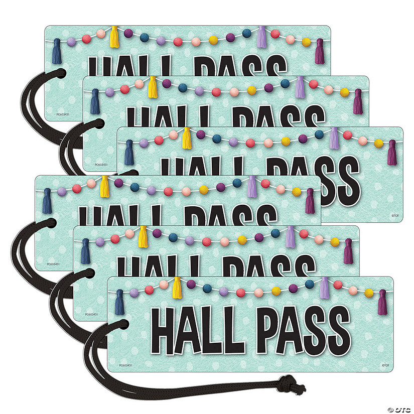 Teacher Created Resources Oh Happy Day Magnetic Hall Pass, Pack of 6 Image