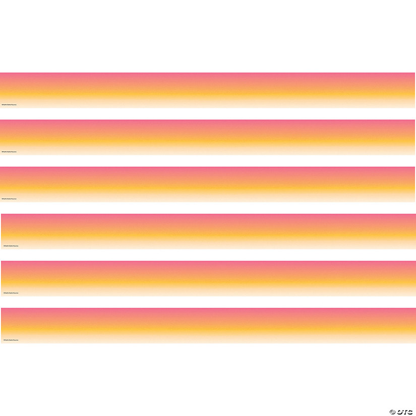 Teacher Created Resources Pink and Orange Color Wash Straight Border Trim, 35 Feet Per Pack, 6 Packs Image