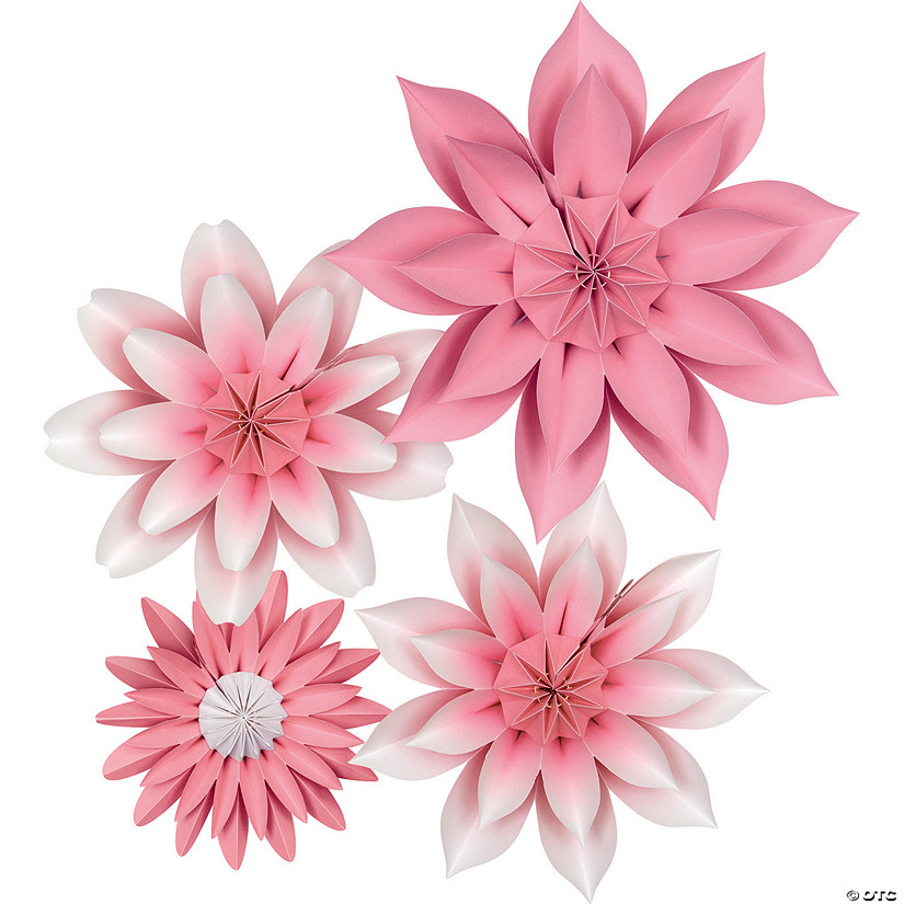 Teacher Created Resources Pink Blossoms Paper Flowers, Pack of 4 Image