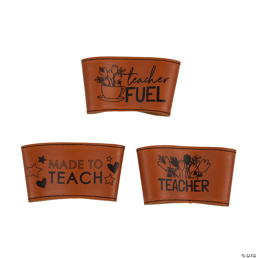 Teacher Reusable Coffee Sleeves - 3 Pc. Image
