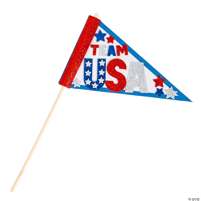 Team USA Pennant Flag Craft Kit - Makes 12 Image