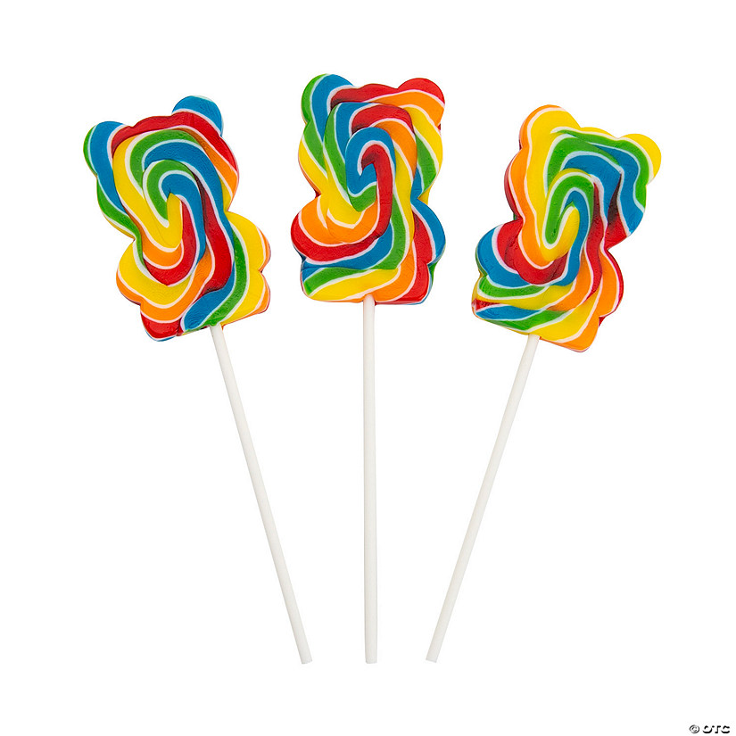 Teddy Bear Swirl Lollipops - 12 Pc. Image