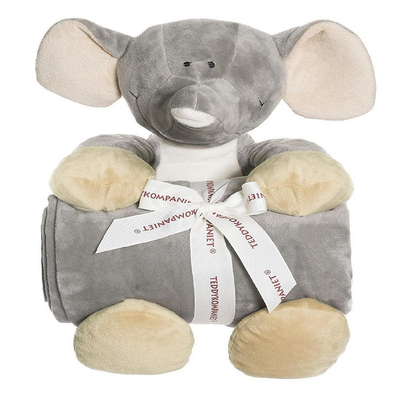 Teddykompaniet Diinglisar Collection 11 Inch Plush Elephant and Blanket Set Image