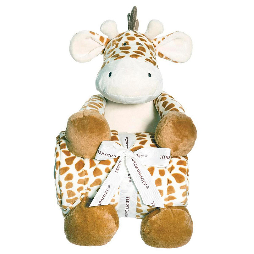 Teddykompaniet Diinglisar Collection 11 Inch Plush Giraffe and Blanket Set Image