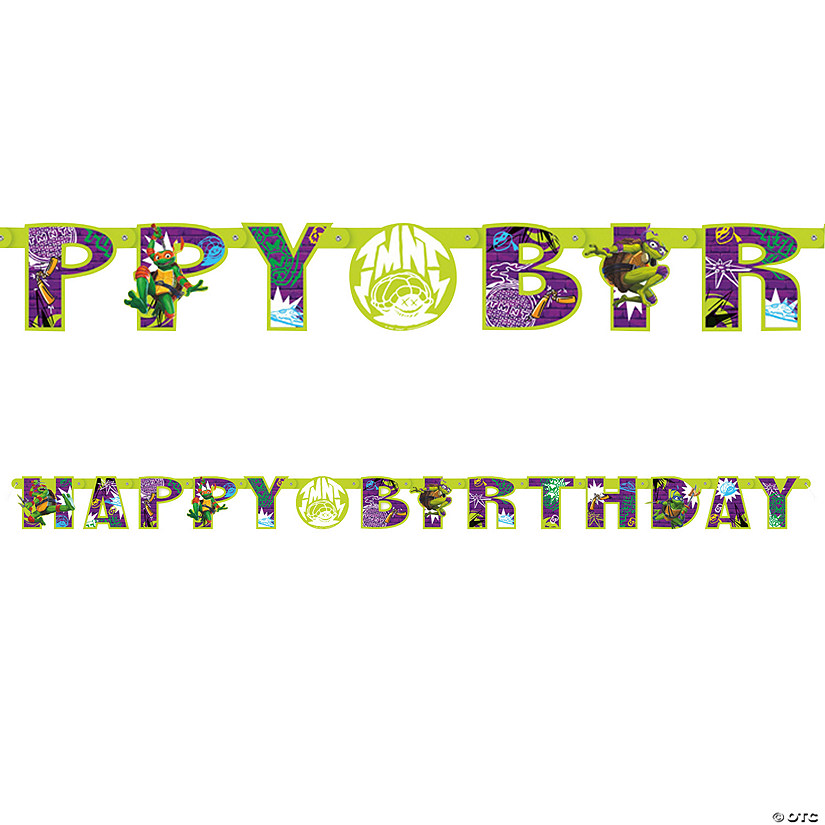 Teenage Mutant Ninja Turtles&#8482;: Mutant Mayhem Jointed Happy Birthday Cardstock Banner Image