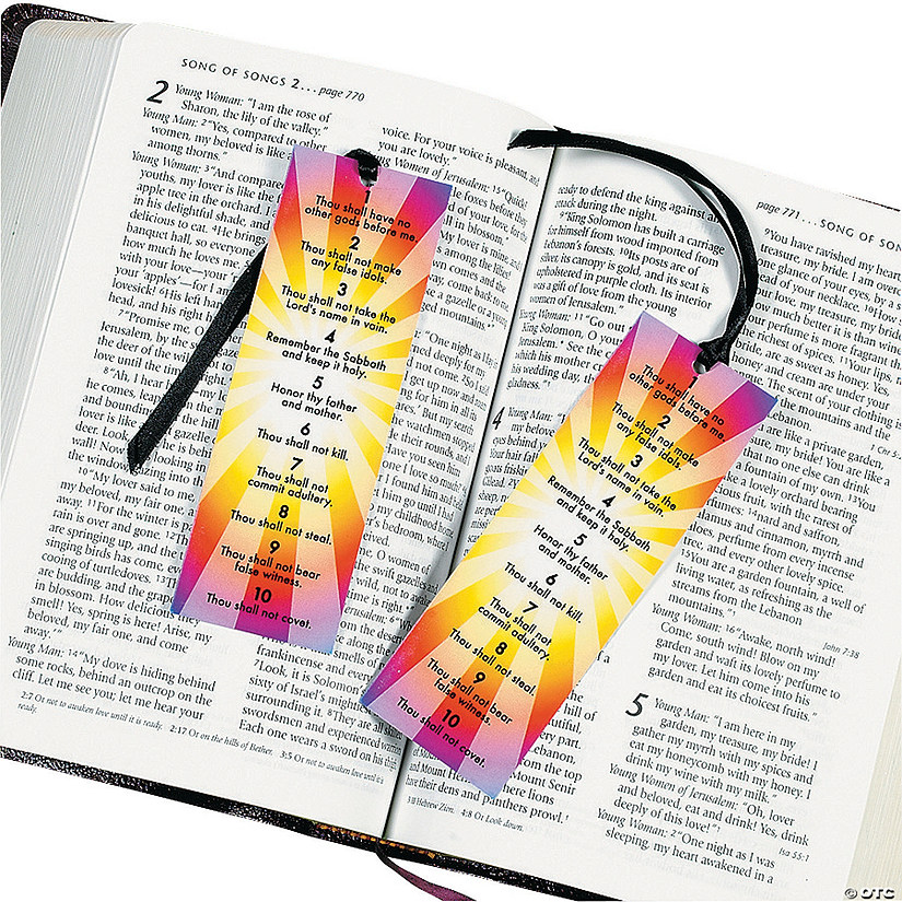 Ten Commandments Bookmarks - 24 Pc. Image