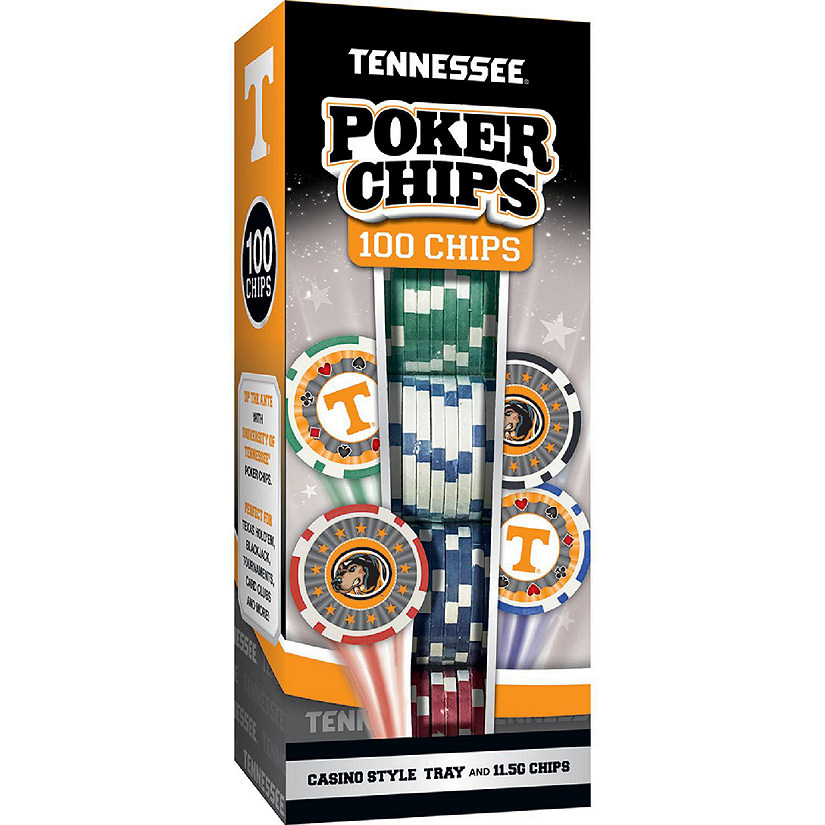 Tennessee Volunteers 100 Piece Poker Chips Image