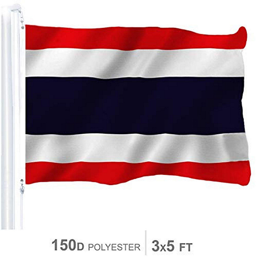Thailand Thai Flag 150D Printed Polyester 3x5 Ft Image