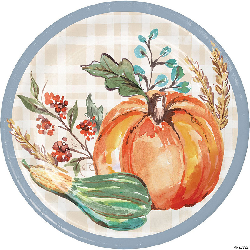 Thanksgiving Cornucopia Dessert Plates Image