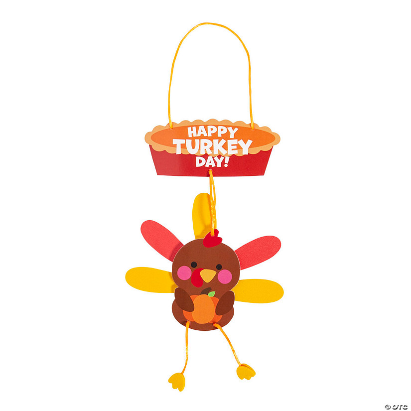 Thanksgiving Happy Turkey Day Mobile Craft Kit - Makes 12  Image