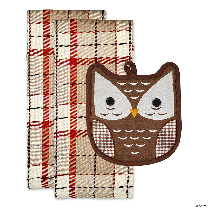 Thanksgiving Holiday Gift Sets, Autumn Owl Potholder Gift Set Image