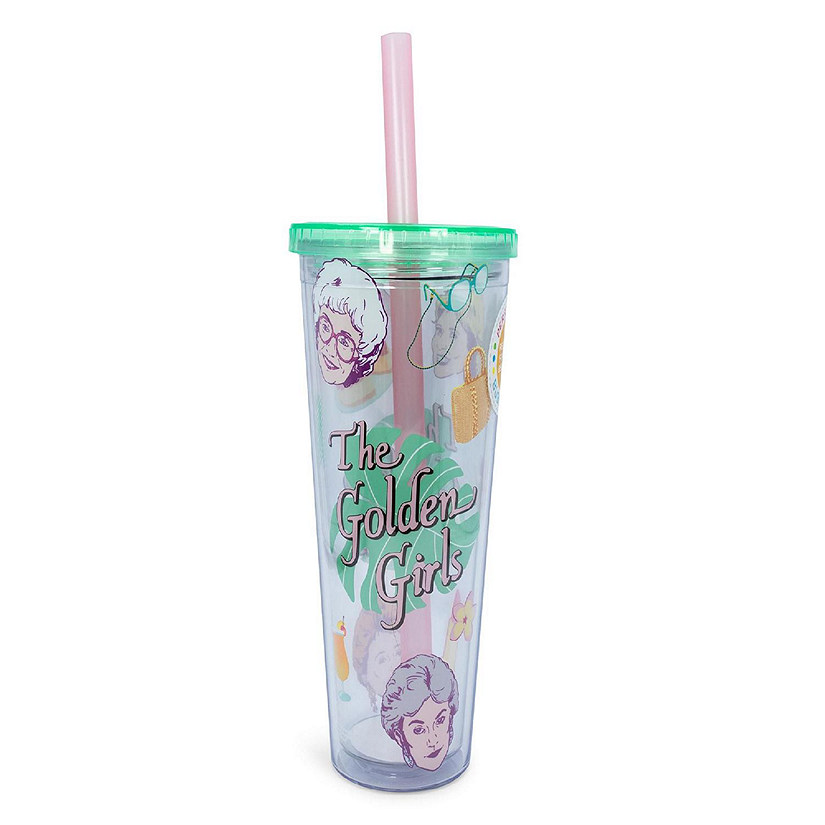 The Golden Girls Carnival Cup with Lid and Straw  24 Ounces Image