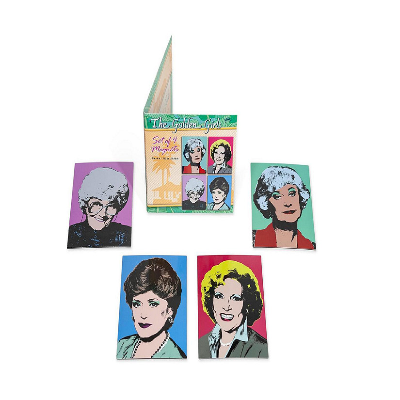 The Golden Girls Collectible Warhol Art Style 4-Magnet Set  4-Inch Tall Magnets Image