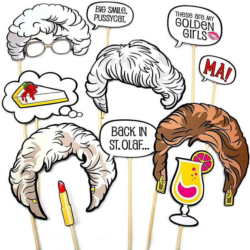 The Golden Girls Party Photo Props  Set of 11 Image