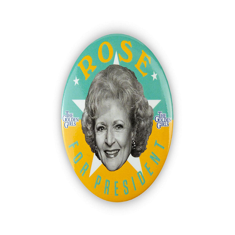 The Golden Girls Rose Presidential Campaign Button Pin  Measures 3 Inches Image