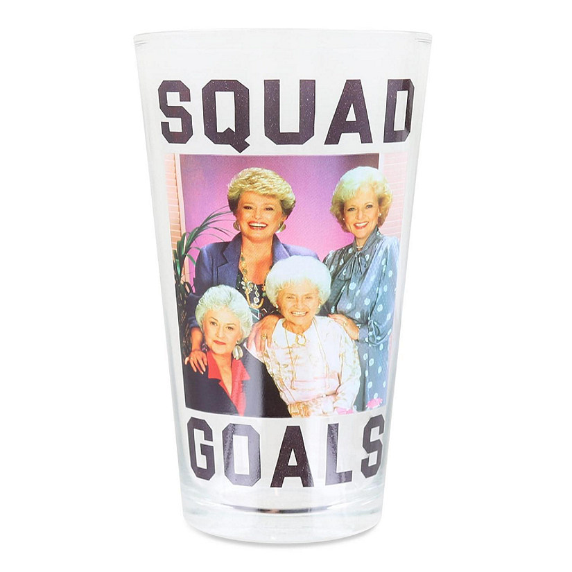 The Golden Girls "Squad Goals" Pint Glass  Holds 15 Ounces Image