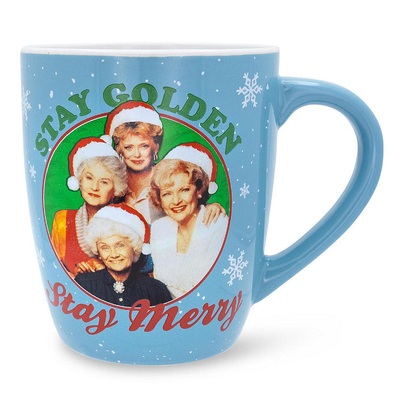 The Golden Girls "Stay Golden Stay Merry" Ceramic Coffee Mug  Holds 25 Ounces Image