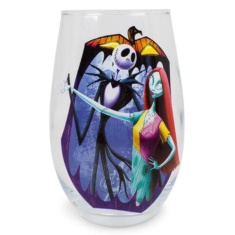 The Nightmare Before Christmas "Meant To Be" Stemless Glass  Holds 20 Ounces Image