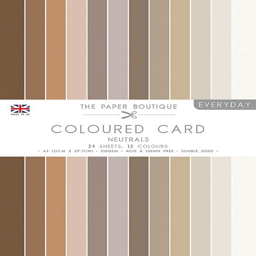 The Paper Boutique Everyday  Coloured Card  Neutrals A4 Image