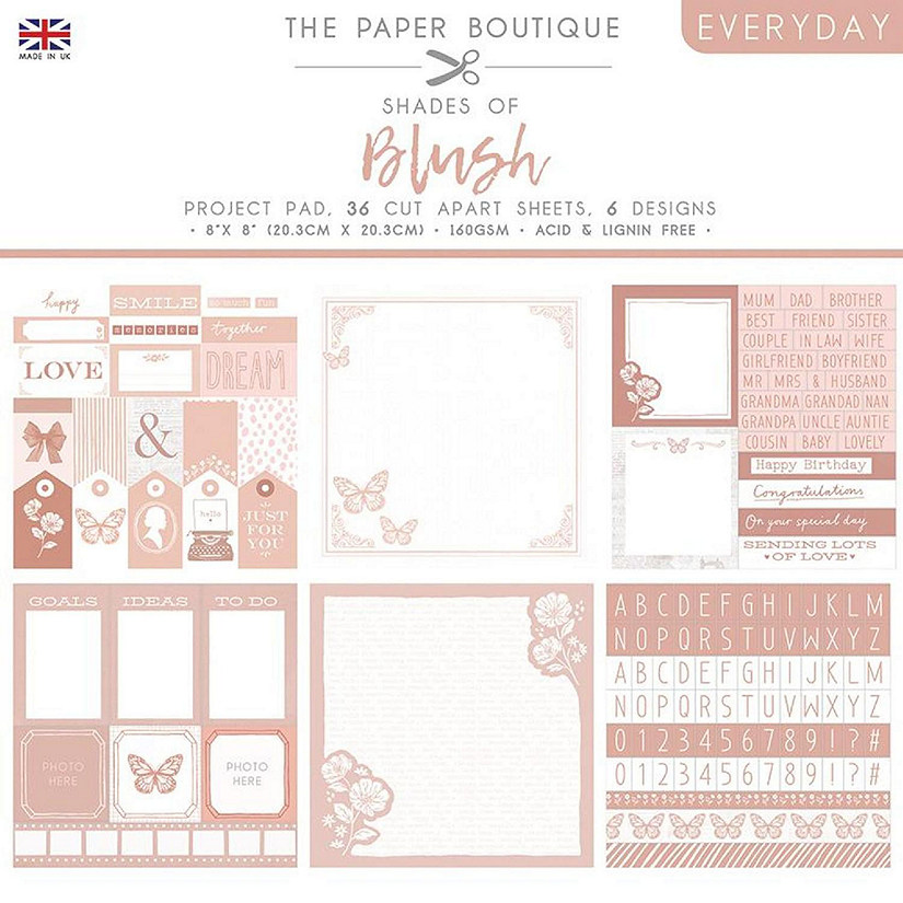 The Paper Boutique Everyday  Shades Of  Blush 8 in x 8 in Project Pad Image