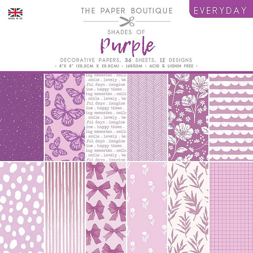 The Paper Boutique Everyday  Shades Of  Purple 8 in x 8 in Pad Image