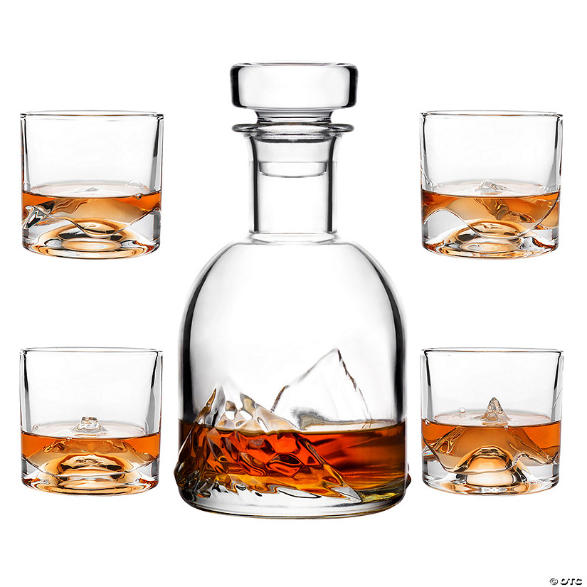 The Peaks Crystal Whiskey Decanter Set with Glasses - Collector's Edition Image