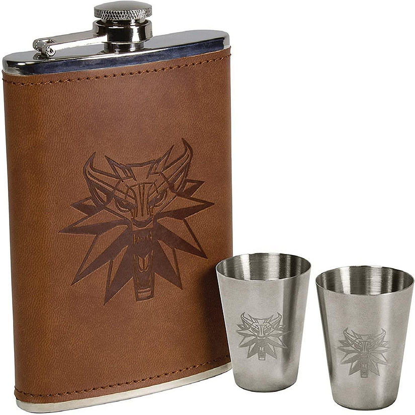The Witcher 3 Wild Hunt 8oz Flask and Shot Glass Set Image