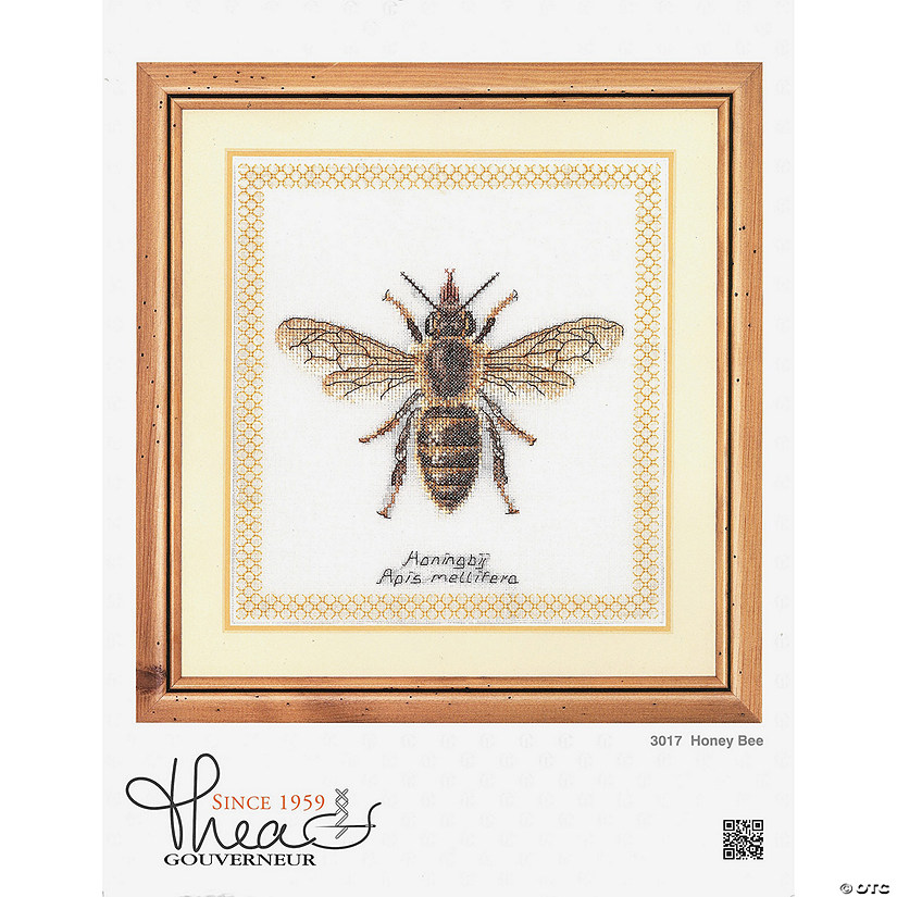 Thea Gouverneur Cross Stitch Kit 16ct Honey Bee Image