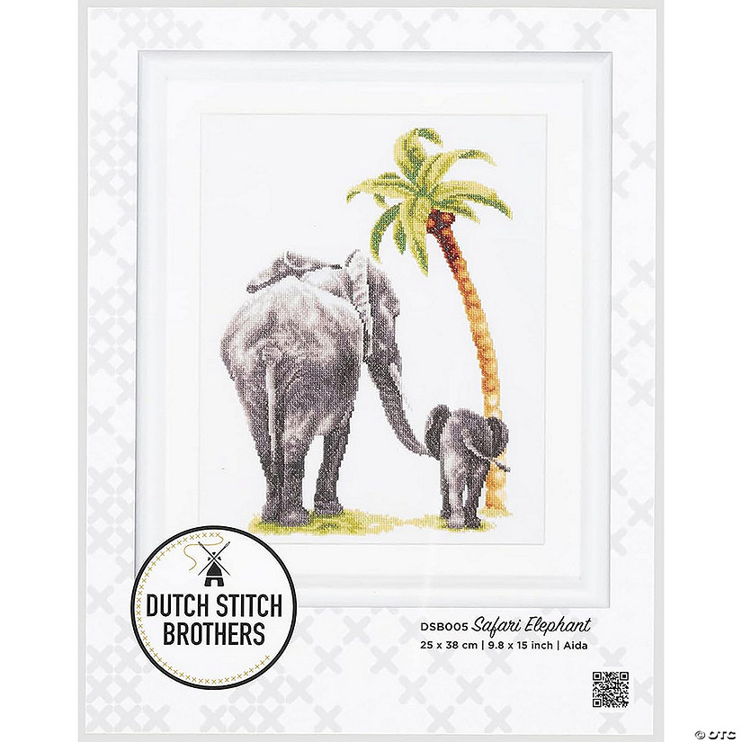 Thea Gouverneur Cross Stitch Kit Safari Elephant Image