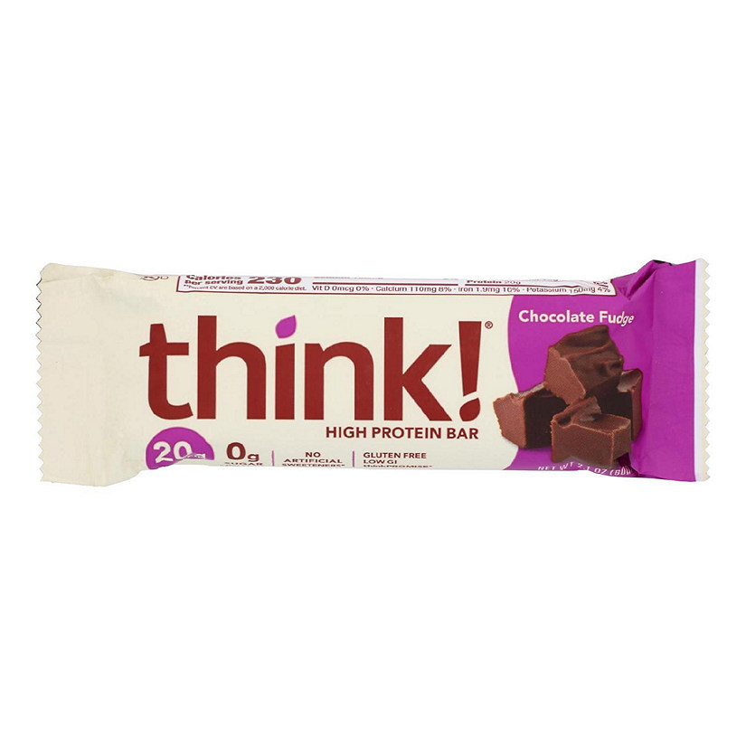 Think Products Thin Bar - Chocolate Fudge - Case of 10 - 2.1 oz Image